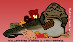 jabba de hut poniéndose hasta el ojete de chucherías