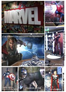 Los vengadores en el Corteinglés detalles de la exposición