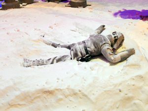 Un Luke "estozonado". Parte de una maqueta que forma parte de la Exposición Expo-Wars