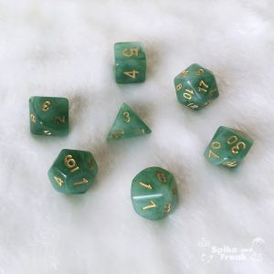 Set dados RPG jade verde