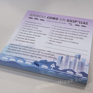 Bloc de notas Aparcas como un Gilipollas