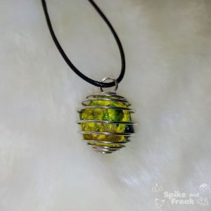 Dado espiral grande verde amarillo