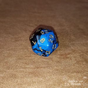 Dado D30 azul-negro
